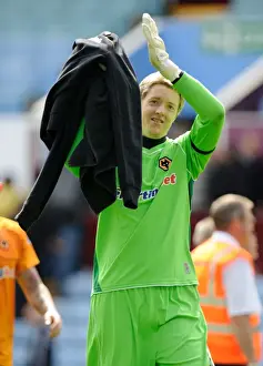 Framed Print : Wolverhampton Wanderers Wayne Hennessey Applauding Fans: A 0-0 Barclays Premier League Draw Against Aston Villa