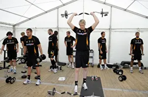 Pre Season Training In Ireland 10-11 Prints: Wolverhampton Wanderers: Wayne Hennessey's Pre-Season Weight Training in Ireland