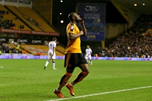 Sky Bet Championship - Wolves V Leeds United - Molineux Stadium Prints: Wolves Benik Afobe Scores First Goal: Wolves vs Leeds United, Sky Bet Championship