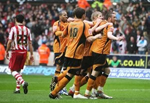 Images Dated 10th April 2009: Wolves David Jones Scores Third Goal vs. Southampton in Championship Match (10/4/09)