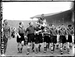 Images Dated 30th April 1949: Wolves Glory: Billy Wright and the FA Cup Victory