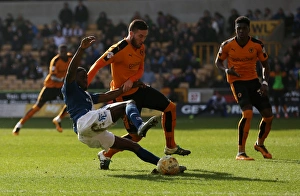 Sky Bet Championship Prints: Wolves vs Birmingham City: Clash in the Box - Donaldson vs Doherty