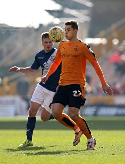 Sky Bet Championship Prints: Wolves vs Birmingham City: Intense Battle between Stephen Gleeson and Michal Zyro