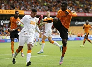 Images Dated 16th August 2015: Wolves vs Hull City Showdown: A Championship Clash between Nouha Dicko and Curtis Davis