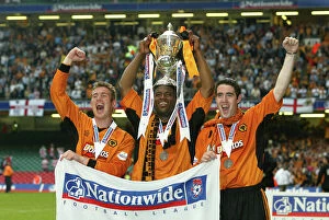 Trophy Collection: Wolves vs Sheffield United, Play Off Final, Goalscorers Miller, Blake & Kennedy